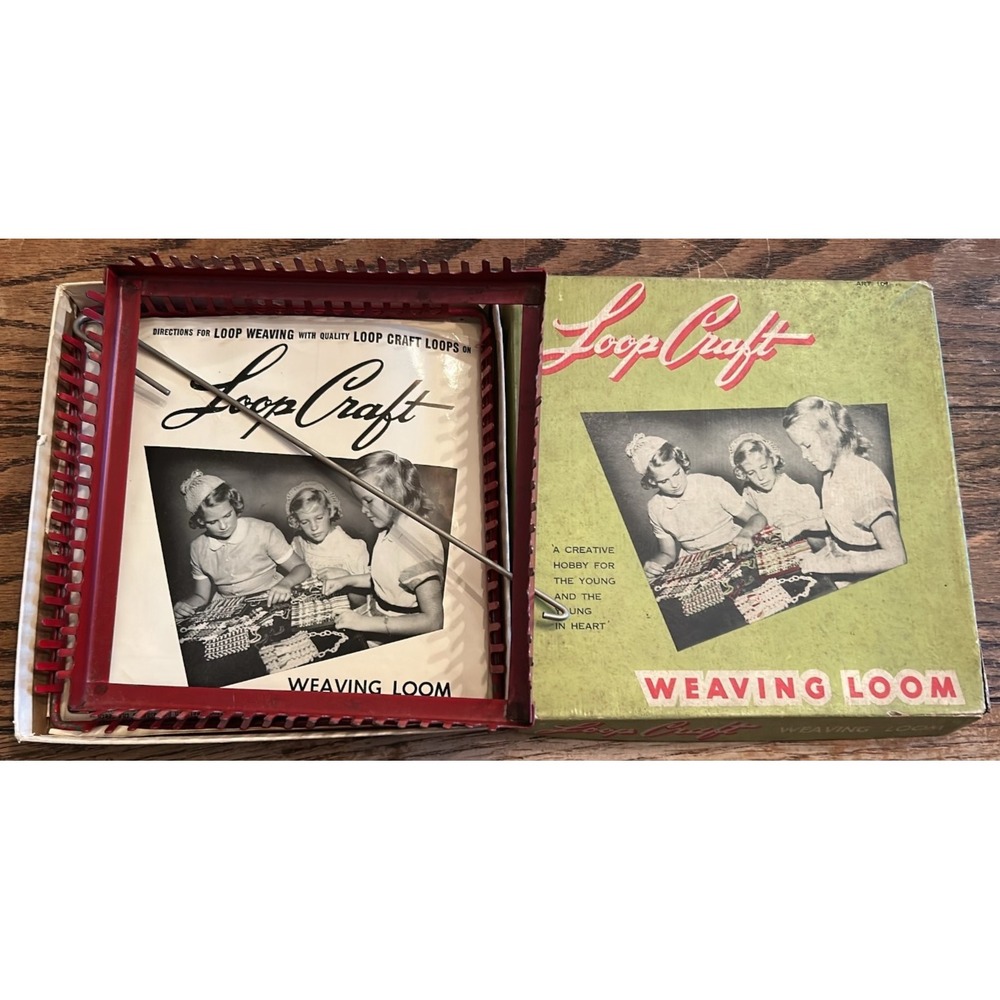Vintage Loop Craft Weaving Loom by Nelly Bee w Box, Instructions extra loom